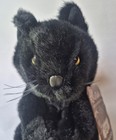 Folkmanis Black Kitten Full Body Hand Puppet Plush Seated Cat New Wrap Tail