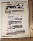 Vintage 1981 Reo Speedwagon Rock On Transparent Decal Sticker Classic Logo Nos