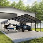 20  X 30  Reinforce Metal Carport Heavy Duty Car Shelter Garage With Sidewalls