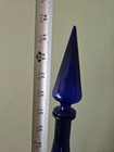 Vintage Paneled Empoli Cobalt Blue Genie Bottle Decanter Mcm Glass
