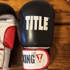 Title Boxing Pro Style Hit It Hard Leather Training Gloves Red Black   White Xl