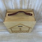 Vintage Breyer Wooden Horse Barn Stall W  Leather Travel Handle Please Read