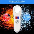Ultrasonic Hot Cold Hammer Cryotherapy Facial Vibration Massager Face Skin Lift