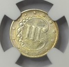 1853 3cs Three Cent Silver Ngc Au Details    Bae10014