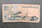 Portugal 20 Escudos Banknote 1978 Airplane Water Paper Money Currency Plane