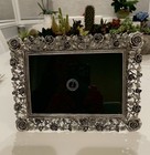 Elias Artmetal Fine Silver pewter Vintage    trellis Rose    Frame 6    X 8 1 2   