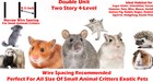 Double Unit Two Story 4-floor Ferret Hammock Guinea Pig Rat Mouse Cage On Wheels