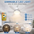 Socket Ceiling Fan W  Led Lights Dimmable Remote Ceiling Fan E27 Screw-in Fan Us