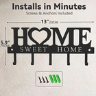 Entryway Key Holder Wall Mount With 5 Hooks  13  Metal    sweet Home    Key Rack Org