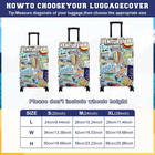 3 Pcs Travel Luggage Cover Washable Suitcase Protector Cover Anti