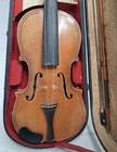 Antique Vintage Copy Of  Giovan Paola Maggini Violin Case Bow Repair Needed 7 8 