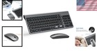 Wireless Keyboard And Mouse Combo Set  104 Keys  Numeric Keypad  Gray Black