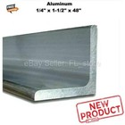 1 4  X 1-1 2  X 4 Feet Aluminum Angle Unpolished Alloy 6061 90 Degrees Stock New