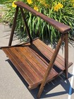 Vintage 60 s Mid Century Danish Modern Wooden Magazine Rack Teak   Wood Folding