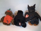Ty Beanie Buddies Halloween Bears  Ivan-1993  Peter 1993  Vladimir 2000 Vintage 
