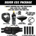 Maddog Tippmann Cronus Basic Silver Co2 Paintball Gun Starter Package Black Tan