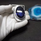 Handmade Silver Plated Belt Buckle With Amethysts  Stone- Western Vintage