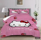 Hello Kitty Bedding Set Sanrio Kawaii New Twin Sheet Duvet Cover  Pillowcases