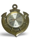 Vintage Brass Nautical Ship Wall Quartz Clock Anchor Marine Ship Boat