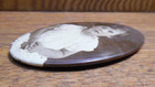 Antique Pocket Mirror W  Portrait Of Little Girl - 2 75  - Mirror Is Cloudy