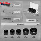 8pcs Hole Saw Kit 1  To 2-1 8  25-54mm  Hole Saw Set In Case With Mandrels And H