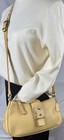             vtg Coach Yellow Hamptons Leather Buckle Shoulder Crossbody Hobo Bag 7540