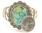 Thom Allen Munson Sterling Silver Large Pyrite Spiderweb Turquoise Cuff Bracelet