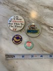 Vintage 70s Pin Back Buttons Humor Funny Life Is The Pitts Lot Of 4