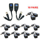10 Pairs Hd-cvi Tvi Ahd Cvbs Passive Video Balun Rj45 Transceiver Connector Lfya