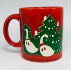 Vintage  waechtersberg  christmas Goose Mug Spain Holiday Coffee Cup No Chips