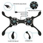 Laptop Cooling Pad Dual Usb Slim Foldable Cooler Stand Pc Notebook Fan