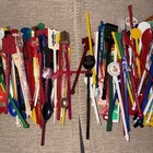 Huge Lot Of 200 Vintage Rare Swizzle Sticks Drink Stirs