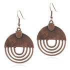  Handmade Unique Bohemian Tribal Hoop Spiral Earring Vintage Gold Silver Brown