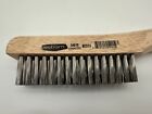 Osborn 54019 Stainless Steel Wire Brush - Wood Shoe Handle - Scratch - 4x16 Rows
