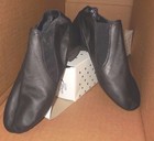Leather Gore Elastic Jazz Boots Ch ladies Sizes  3534 Black Tan Dance Run Small