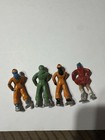 Vintage 1930s Lead Ice Skaters Barclay Manoil Winter Figures Lot Of 4 Painted Us