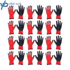 Crinkle Latex Rubber Hand Coated Safety Work Gloves M-size 12 Pairs Pack