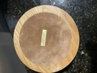 Vtg Mcm Wood Grain Leather Cigarette Cigar Ashtray Heavy Brass Insert Retro 