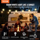 100ft Led Outdoor String Patio Lights Waterproof G40 Shatterproof Bulbs