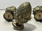 Large Cast Brass 3 3 4    Gold Acorn Curtain Rod Finials