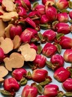 20 Vintage 1950s Small Celluloid Apples Made In Japan Plastic Charms Crafts