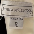 Vintage Jessica Mcclintock Long Sleeve Ivory Satin Lace Wedding Dress