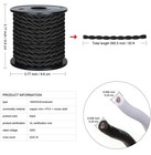 50ft Black Twisted Cloth Covered Wire Vintage Antique Lamp Cord Electrical 300 V