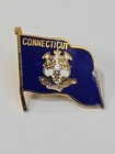 Connecticut Travel Souvenir Lapel Pin State Flag