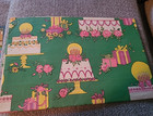 Vintage Gift Wrap Wrapping Paper Birthday Wedding Cake 60 s 70 s Planner Page