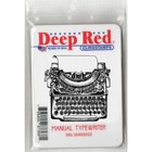 Deep Red Stamps Manual Typewriter Rubber Cling Stamp
