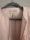 Bcbgmaxazria Quilted Jacket Women Light Pink Lace-up Zipper Long Sleeve Size M 