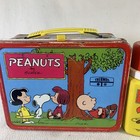 Vintage 1970   s Peanuts Snoopy Metal Lunch Box   Thermos Set