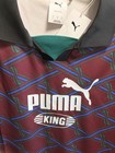 Men   s Large Puma King Collared Short Sleeve Soccer Jersey Mens Red  63233696