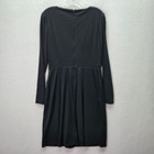 Lauren Ralph Lauren Dress Womens 8 Black Draped Cocktail Formal Evening Party